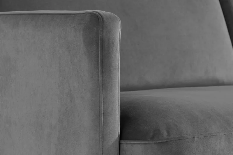 Teodin Fløyelssofa 3-seters - Lysegrå - Møbler - Sofaer - Fløyel sofaer