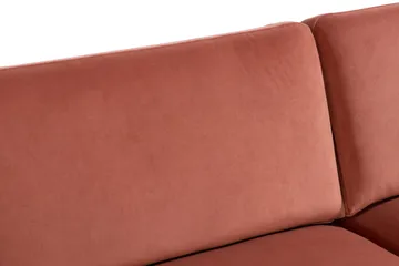 Teodin Fløyelssofa 3-seters - Rosa - Møbler - Sofaer - Fløyel sofaer