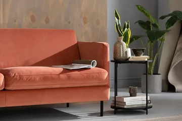 Teodin Fløyelssofa 3-seters - Rosa - Møbler - Sofaer - Fløyel sofaer