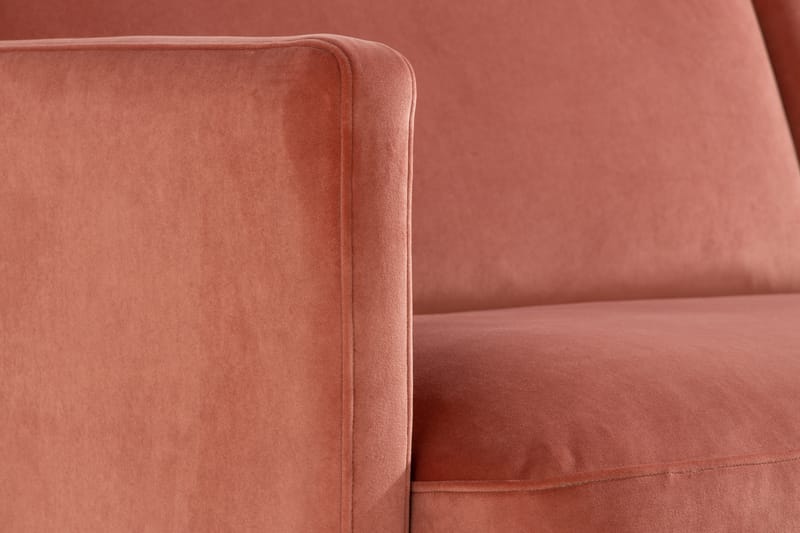 Teodin Fløyelssofa 3-seters - Rosa - Møbler - Sofaer - Fløyel sofaer