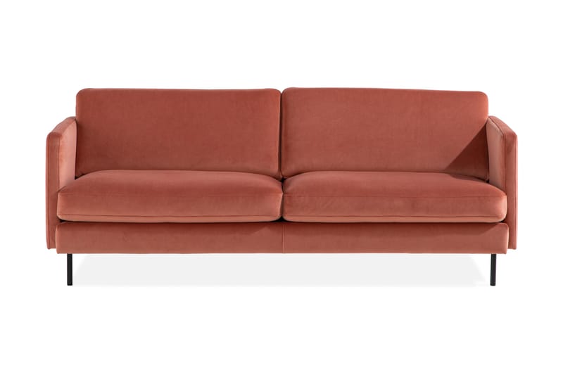 Teodin Fløyelssofa 3-seters - Rosa - Fløyel sofaer - Sofa 3 seter