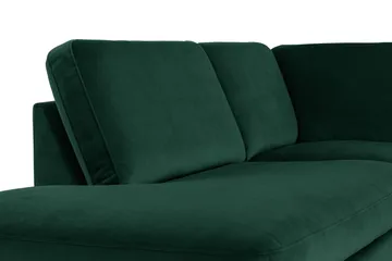 Teodin U-sofa med Divan Fløyel Høyre - Grønn - Møbler - Sofaer - Fløyel sofaer