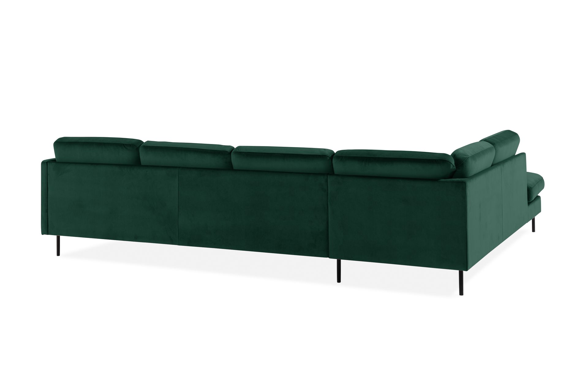 Teodin U-sofa med Divan Fløyel Høyre - Grønn - Møbler - Sofaer - Fløyel sofaer