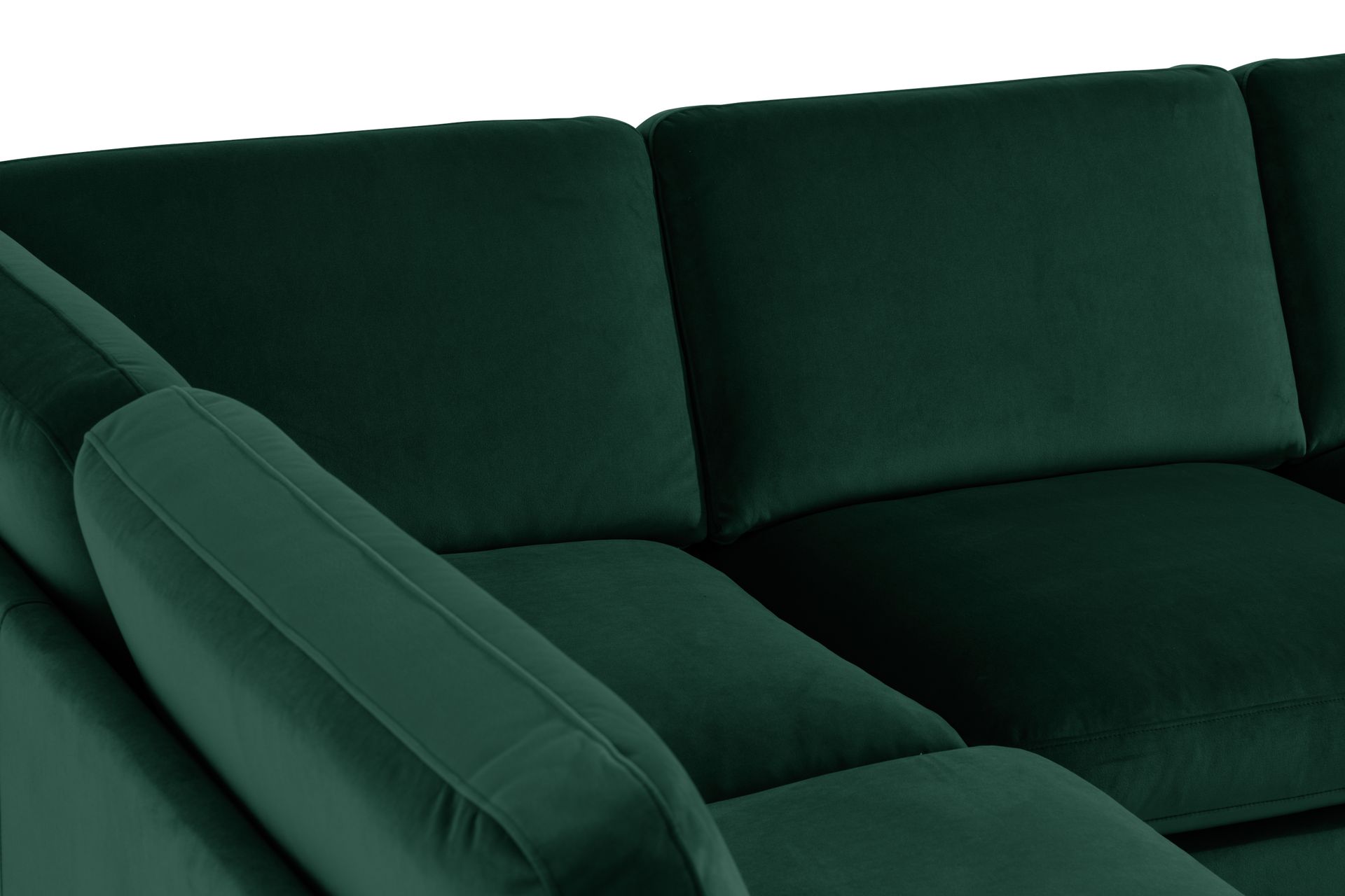 Teodin U-sofa med Divan Fløyel Høyre - Grønn - Møbler - Sofaer - Fløyel sofaer