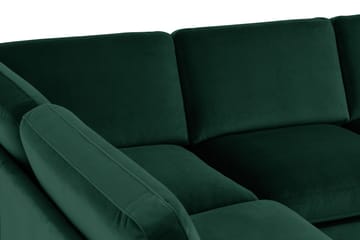 Teodin U-sofa med Divan Fløyel Høyre - Grønn - Møbler - Sofaer - Fløyel sofaer