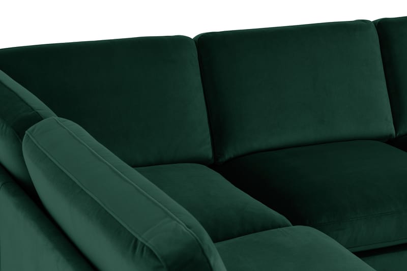 Teodin U-sofa med Divan Fløyel Høyre - Grønn - Møbler - Sofaer - Fløyel sofaer