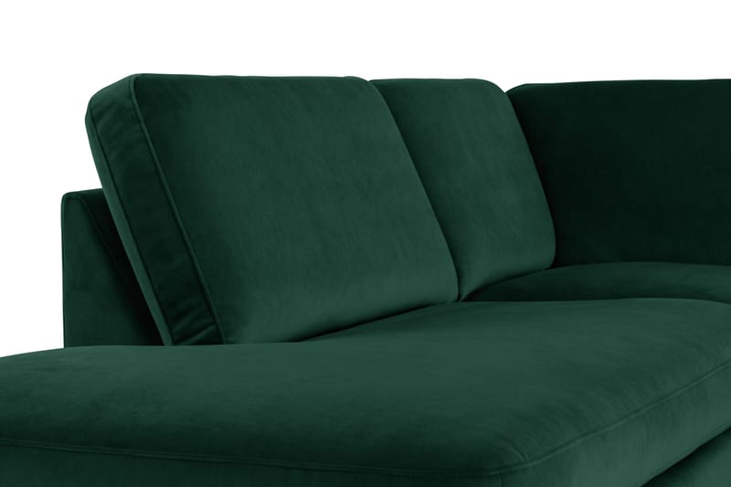 Teodin U-sofa med Divan Fløyel Høyre - Grønn - Møbler - Sofaer - Fløyel sofaer