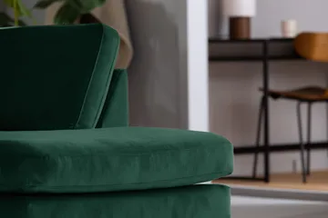 Teodin U-sofa med Divan Fløyel Høyre - Grønn - Møbler - Sofaer - Fløyel sofaer