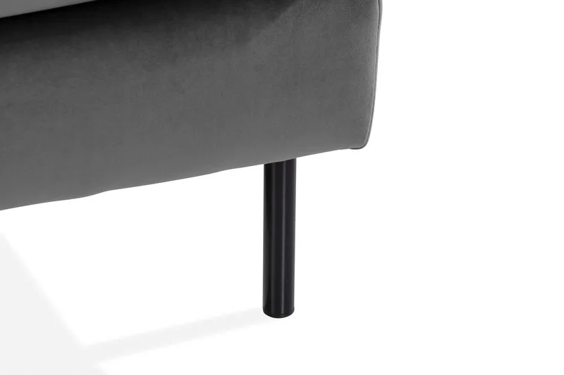 Teodin U-sofa med Divan Fløyel Høyre - Lysegrå - Møbler - Sofaer - Fløyel sofaer