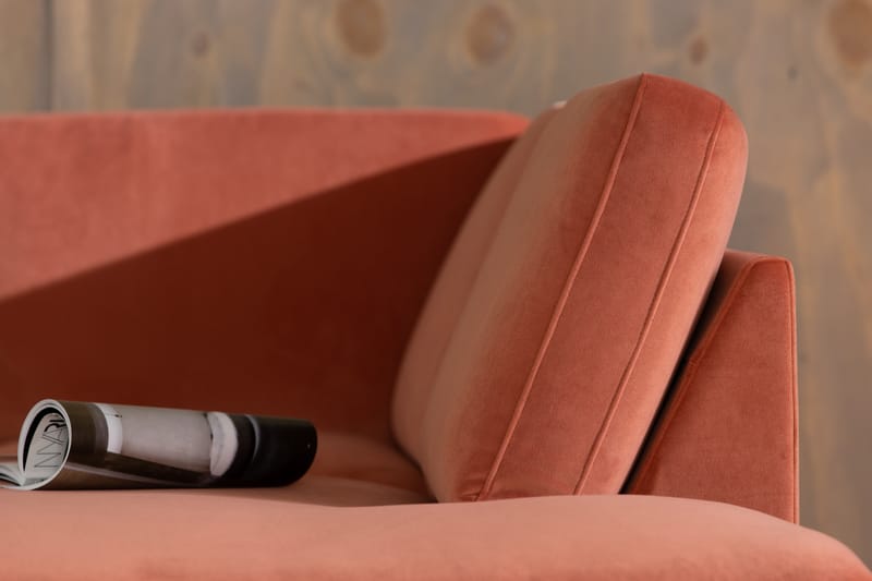 Teodin U-sofa med Divan Fløyel Høyre - Rosa - Møbler - Sofaer - Fløyel sofaer