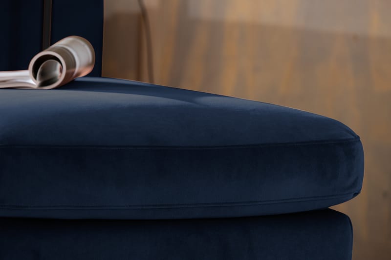 Teodin U-sofa med Divan Fløyel Venstre - Blå - Møbler - Sofaer - Fløyel sofaer