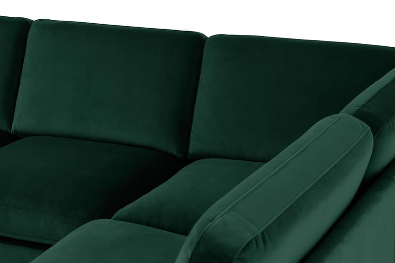 Teodin U-sofa med Divan Fløyel Venstre - Grønn - Møbler - Sofaer - Fløyel sofaer
