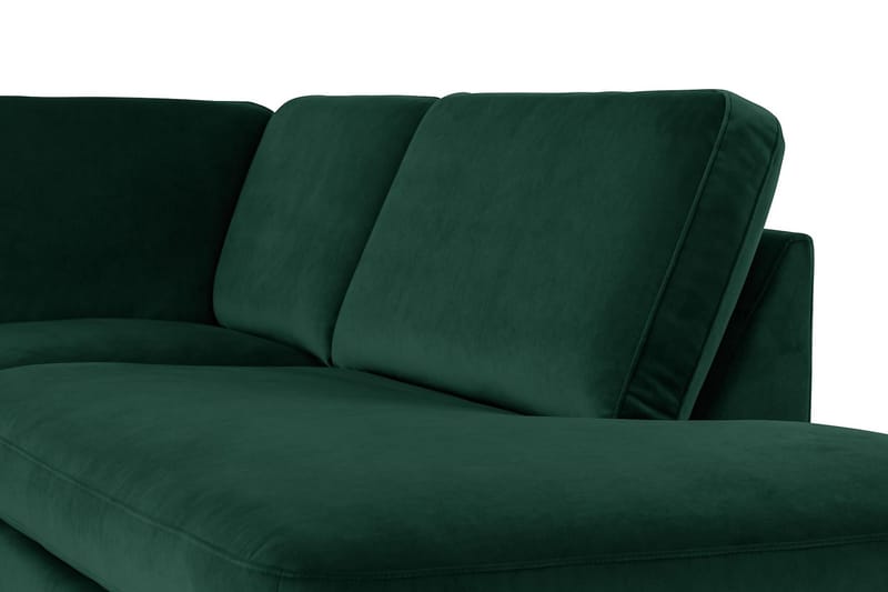 Teodin U-sofa med Divan Fløyel Venstre - Grønn - Møbler - Sofaer - Fløyel sofaer
