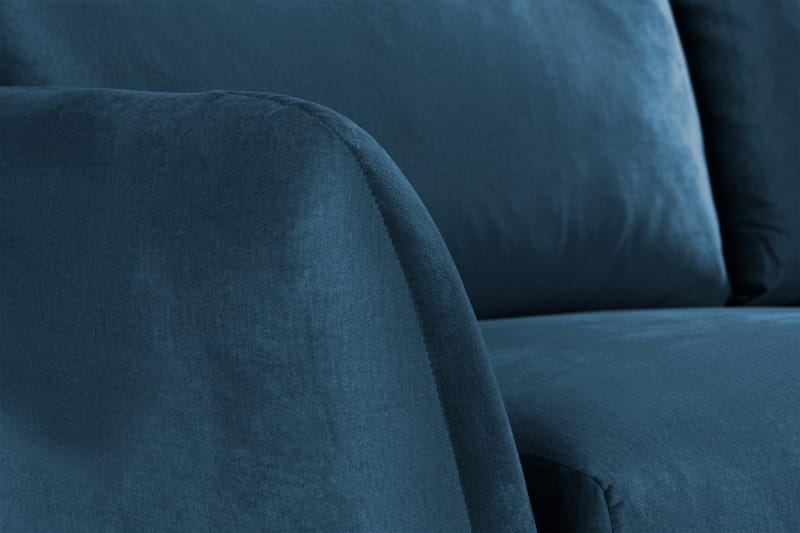 Trend 2-seters Fløyelssofa - Blå - Møbler - Sofaer - Fløyel sofaer
