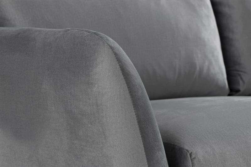 Trend 2-seters Fløyelssofa - Lys grå - Møbler - Sofaer - Fløyel sofaer