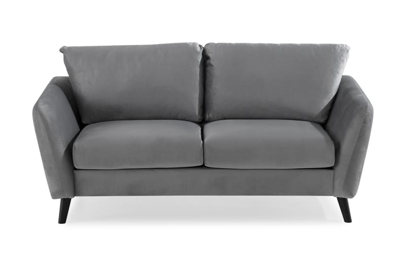 Trend 2-seters Fløyelssofa - Lys grå - Møbler - Sofaer - Fløyel sofaer