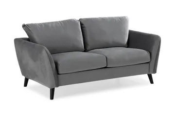 Trend 2-seters Fløyelssofa - Lysegrå - Møbler - Sofaer - Fløyel sofaer