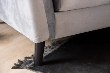 Trend 2-seters Fløyelssofa - Lysegrå - Møbler - Sofaer - Fløyel sofaer