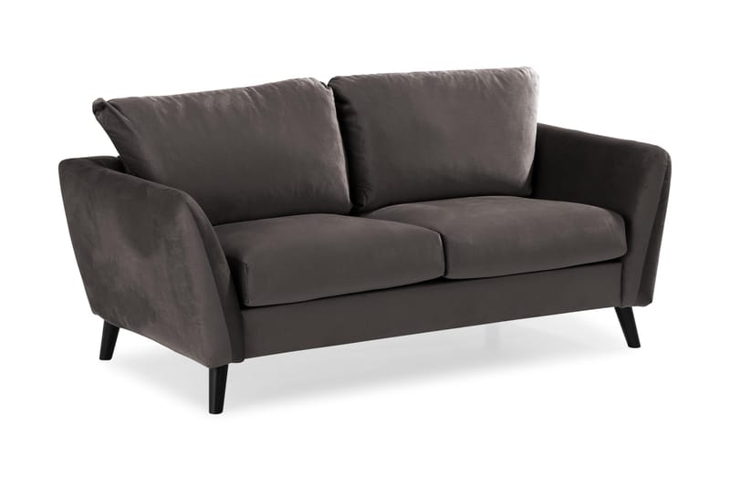 Trend 2-seters Fløyelssofa - Mørkegrå - Møbler - Sofaer - Fløyel sofaer