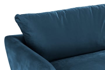Trend 3-seter Rektangulær Fløyelssofa med Buede Armlener - Blå - Møbler - Sofaer - Fløyel sofaer