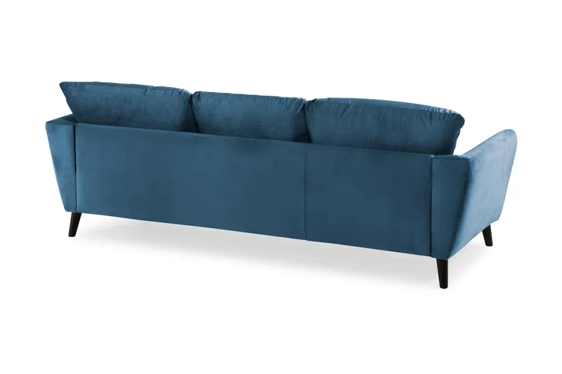 Trend 3-seters Fløyelssofa - Blå - Møbler - Sofaer - Fløyel sofaer