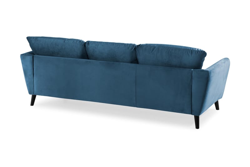 Trend 3-seters Fløyelssofa - Blå - Møbler - Sofaer - Fløyel sofaer