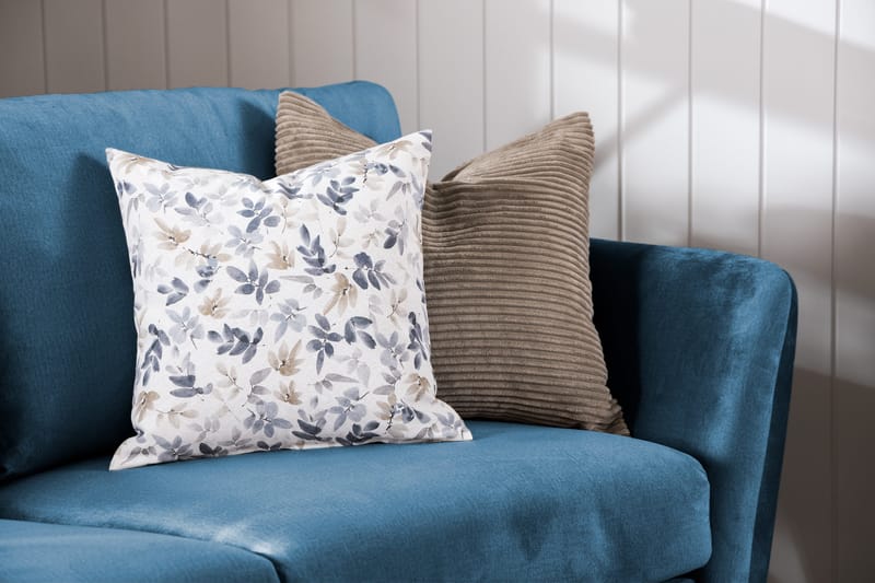 Trend 3-seters Fløyelssofa - Blå - Møbler - Sofaer - Fløyel sofaer