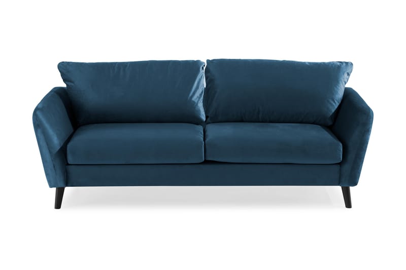 Trend 3-seters Fløyelssofa - Blå - Møbler - Sofaer - Fløyel sofaer