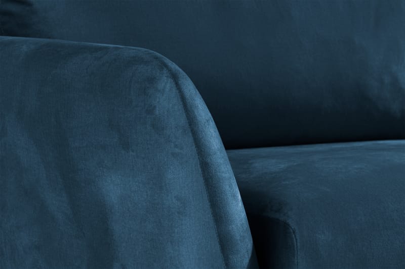 Trend 3-seters Fløyelssofa - Blå - Møbler - Sofaer - Fløyel sofaer