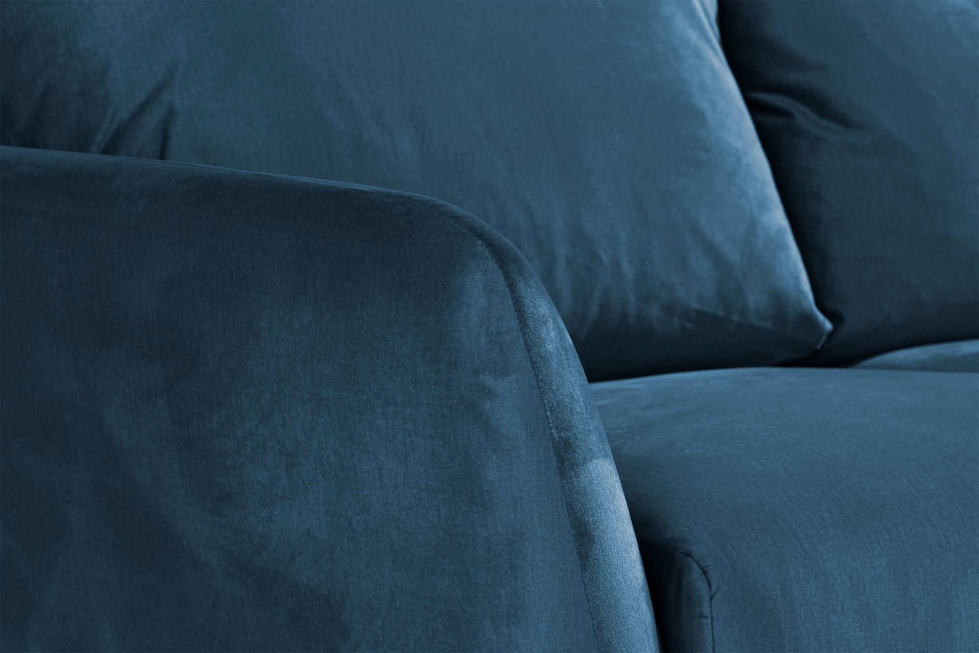 Trend 3-seters Fløyelssofa - Blå - Møbler - Sofaer - Fløyel sofaer