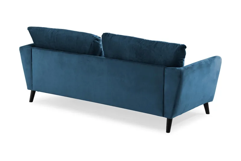 Trend 3-seters Fløyelssofa - Blå - Møbler - Sofaer - Fløyel sofaer