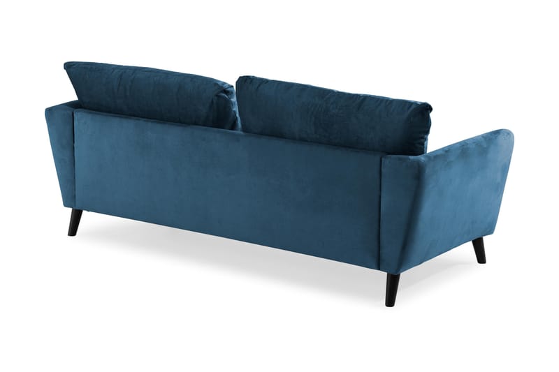 Trend 3-seters Fløyelssofa - Blå - Møbler - Sofaer - Fløyel sofaer