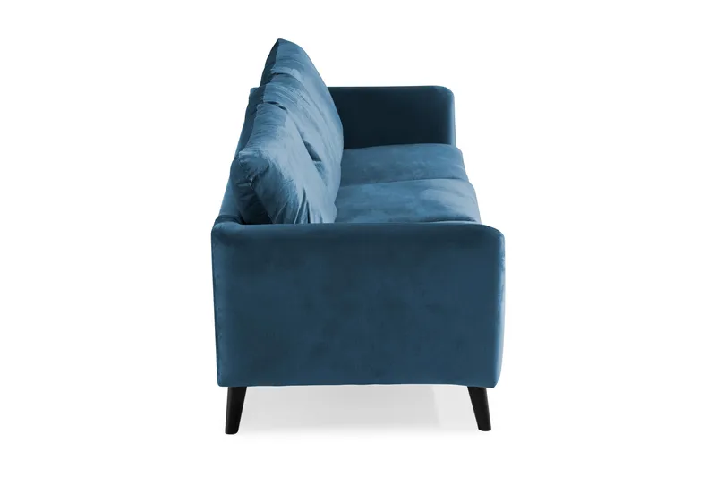 Trend 3-seters Fløyelssofa - Blå - Møbler - Sofaer - Fløyel sofaer