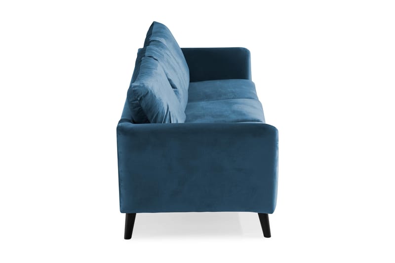 Trend 3-seters Fløyelssofa - Blå - Møbler - Sofaer - Fløyel sofaer