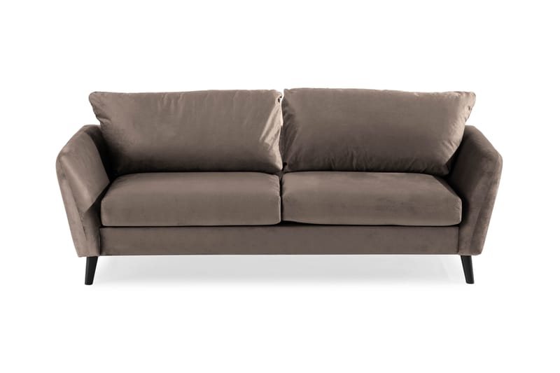 Trend 3-seters Fløyelssofa - Brun - Møbler - Sofaer - Fløyel sofaer