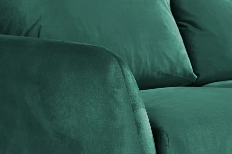 Trend 3-seters Fløyelssofa - Grønn - Møbler - Sofaer - Fløyel sofaer
