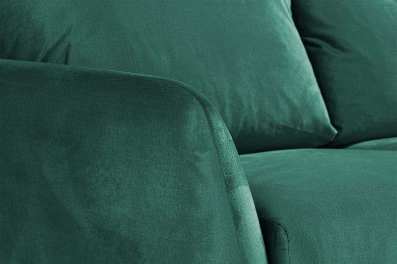 Trend 3-seters Fløyelssofa - Grønn - Møbler - Sofaer - Fløyel sofaer