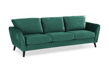 Trend 3-seters Fløyelssofa - Grønn - Møbler - Sofaer - Fløyel sofaer