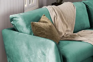 Trend 3-seters Fløyelssofa - Grønn - Møbler - Sofaer - Fløyel sofaer