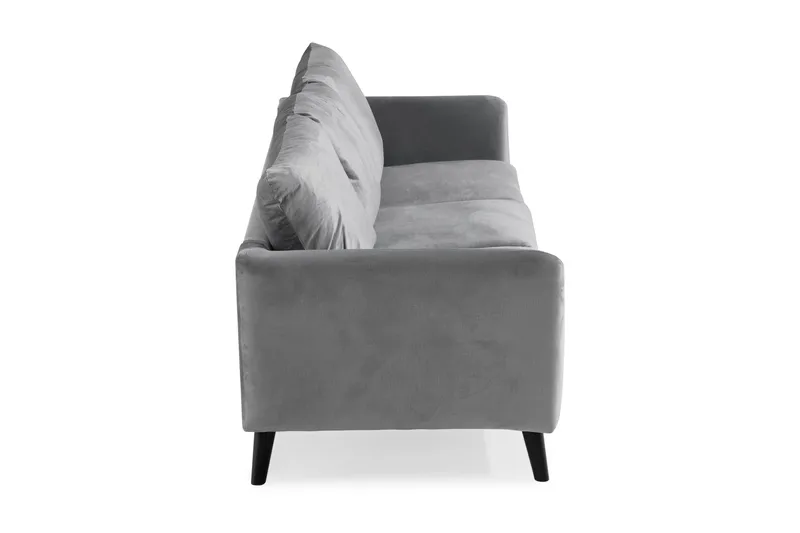 Trend 3-seters Fløyelssofa - Lys grå - Møbler - Sofaer - Fløyel sofaer