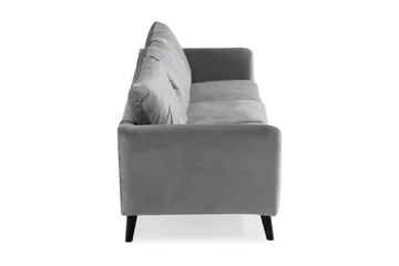Trend 3-seters Fløyelssofa - Lysegrå - Møbler - Sofaer - Fløyel sofaer