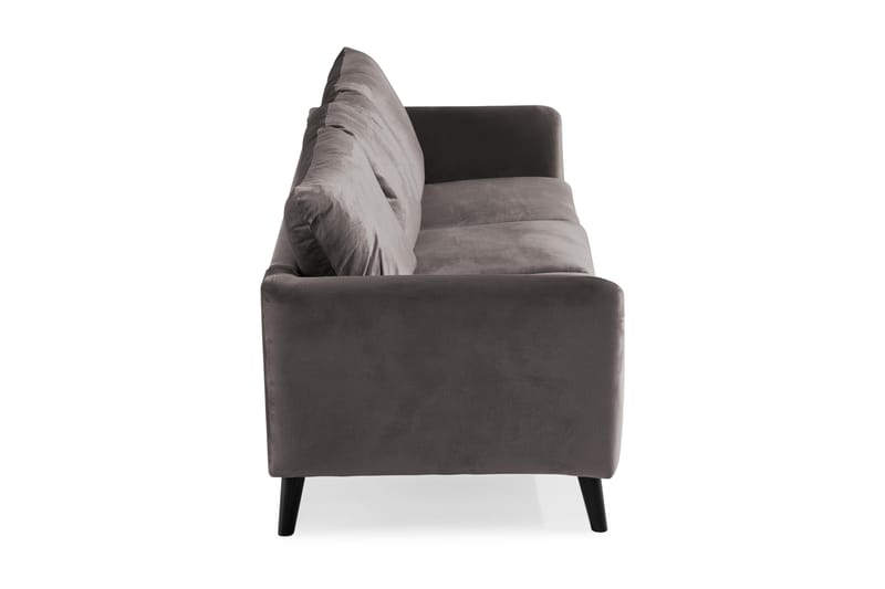 Trend 3-seters Fløyelssofa - Mørk grå - Møbler - Sofaer - Fløyel sofaer
