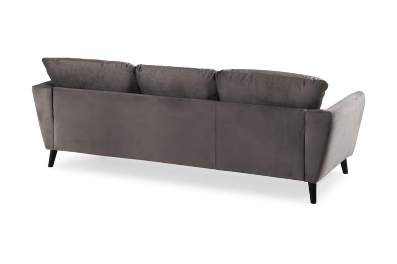 Trend 3-seters Fløyelssofa - Mørk grå - Møbler - Sofaer - Fløyel sofaer