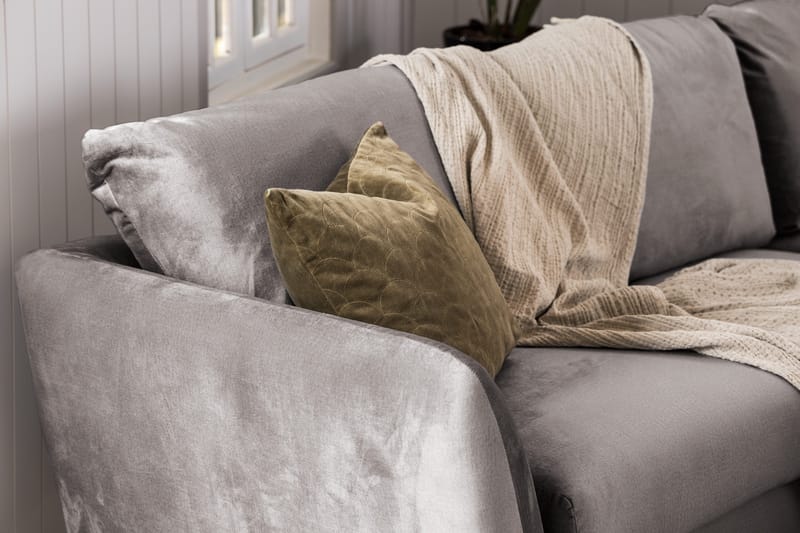 Trend 3-seters Fløyelssofa - Mørk grå - Møbler - Sofaer - Fløyel sofaer