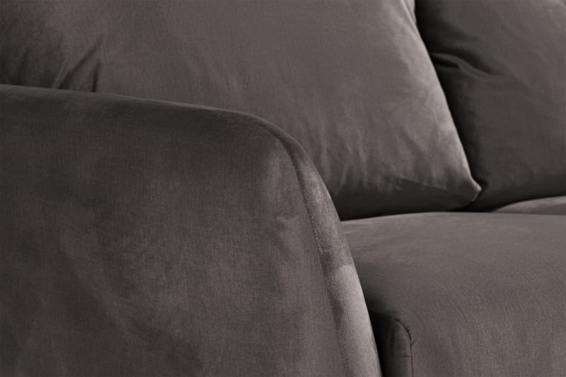 Trend 3-seters Fløyelssofa - Mørk grå - Møbler - Sofaer - Fløyel sofaer