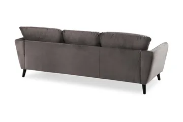 Trend 3-seters Fløyelssofa - Mørkegrå - Møbler - Sofaer - Fløyel sofaer