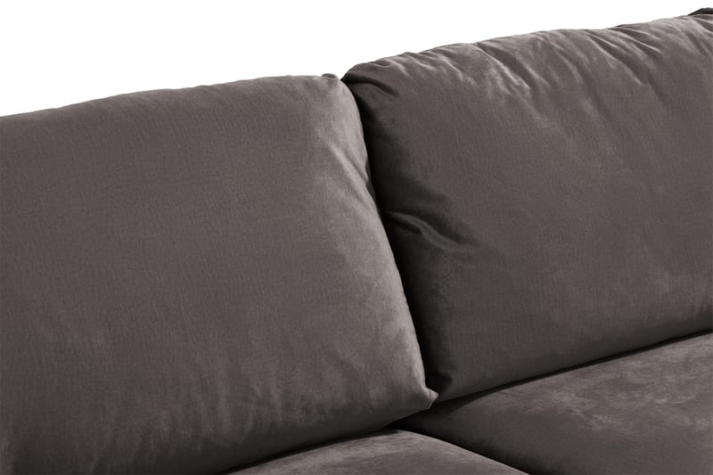 Trend 3-seters Fløyelssofa - Mørkegrå - Møbler - Sofaer - Fløyel sofaer