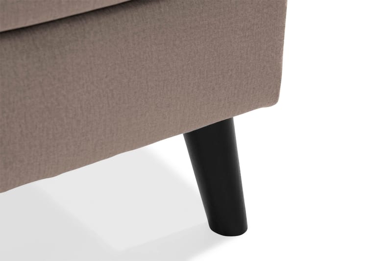 Trend 4-seters Høyrevendt U-formet Sofa med Divan og Sjeselong i Fløyel - Brun - Møbler - Sofaer - Fløyel sofaer