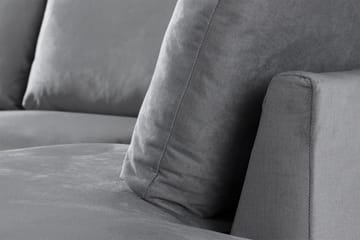 Trend 4-seters Høyrevendt U-formet Sofa med Divan og Sjeselong i Fløyel - Lysegrå - Møbler - Sofaer - Fløyel sofaer
