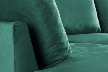 Trend 4-seters Venstrevendt U-formet Sofa med Divan og Sjeselong i Fløyel - Grønn - Møbler - Sofaer - Fløyel sofaer